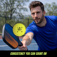 Pickle Ball 40 Holes Floral Yellow