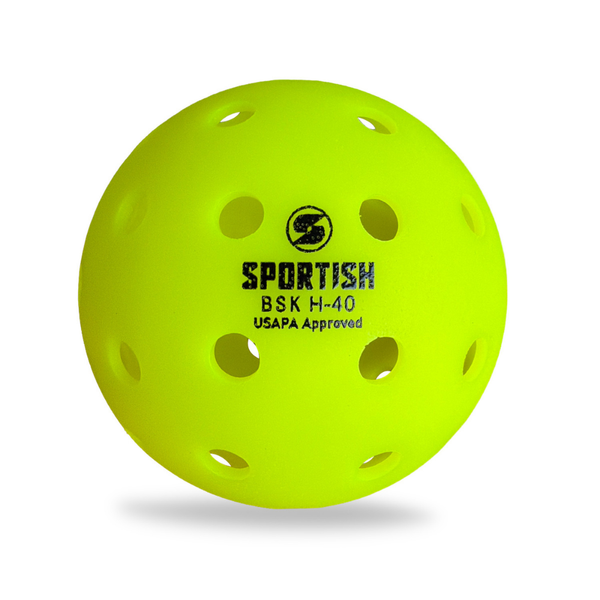 Pickle Ball 40 Holes Floral Yellow