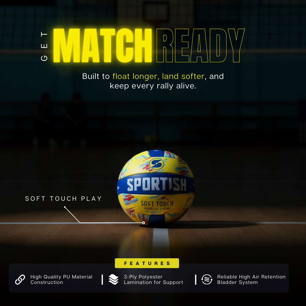 Volleyball Pu Color Yellow Blue