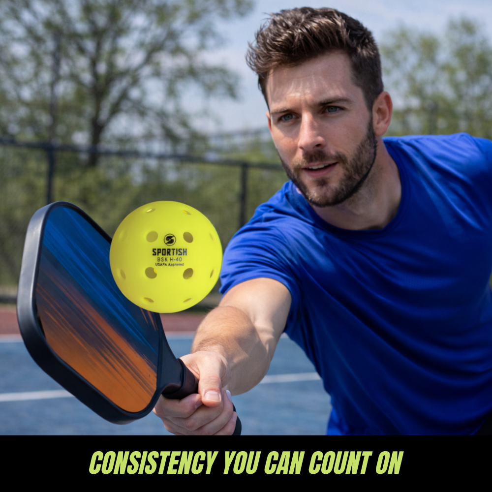 Pickle Ball 40 Holes Floral Yellow