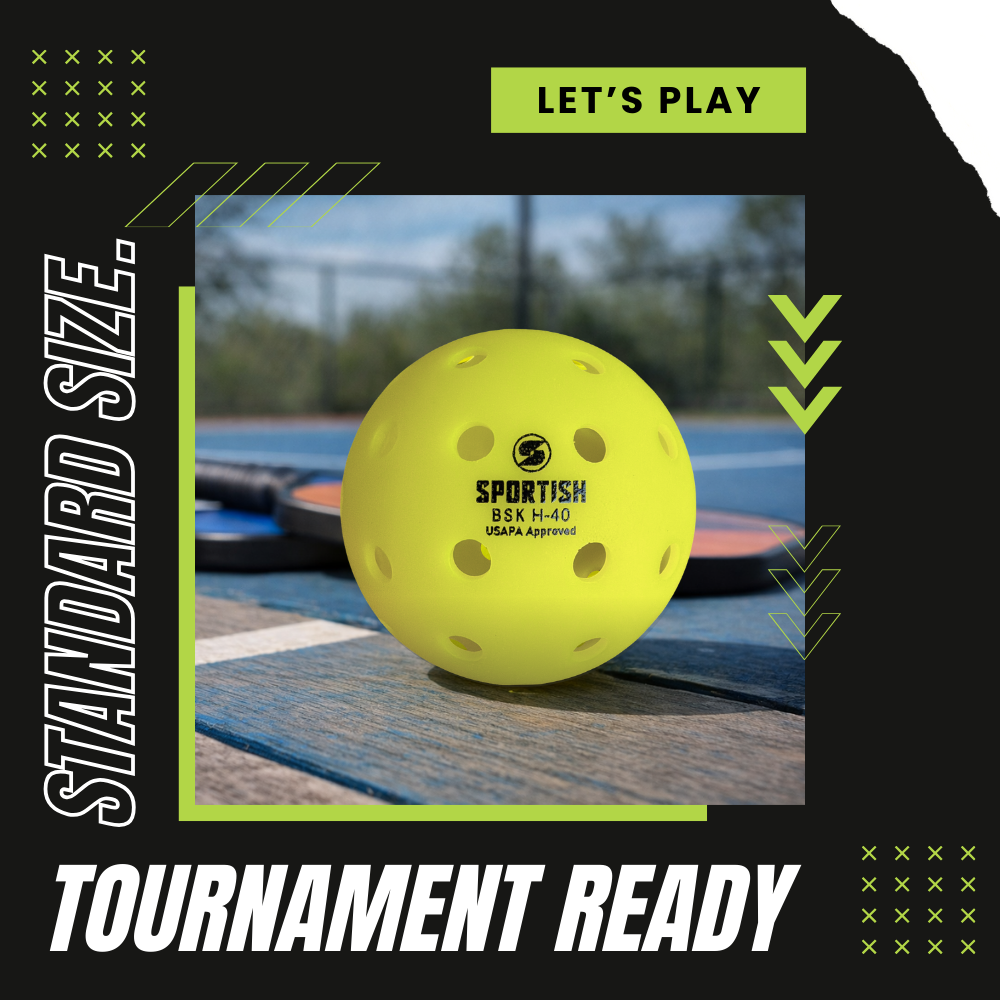 Pickle Ball 40 Holes Floral Yellow