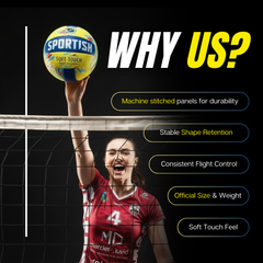 Volleyball Pu Color Yellow Blue
